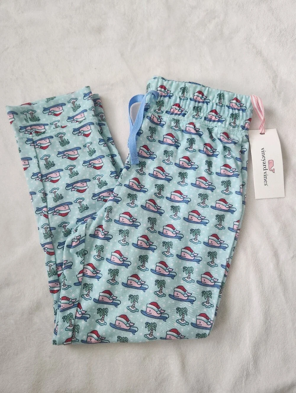 NWT Vineyard Vines Christmas Whale & Palm Pajama Bottoms